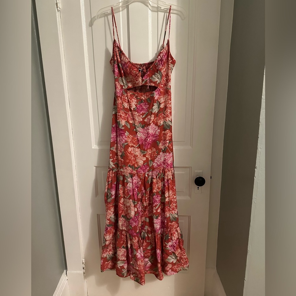 Express Pink floral Maxi Sundress